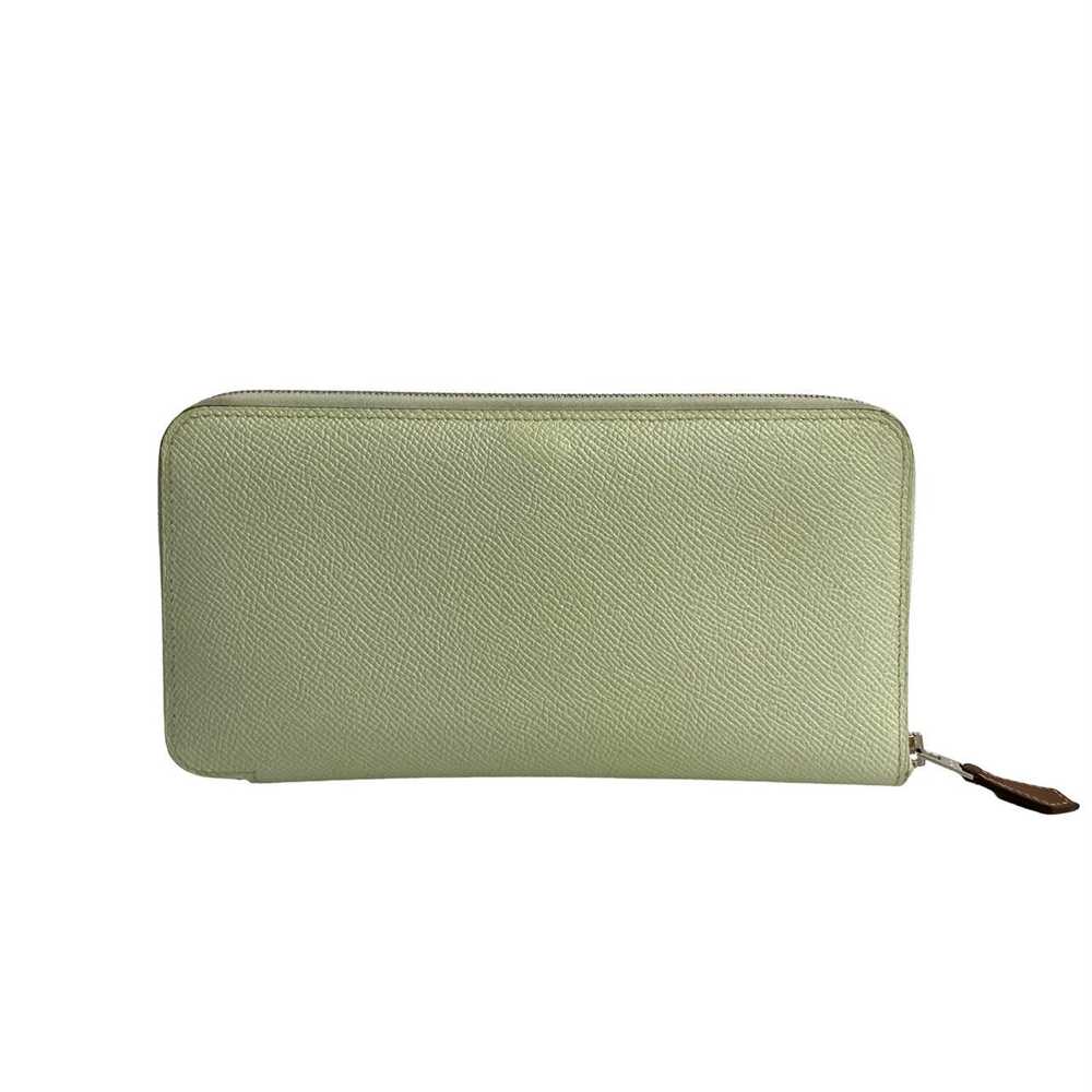 HERMES Bifold Wallet Epsom green Azap long silk in - image 4