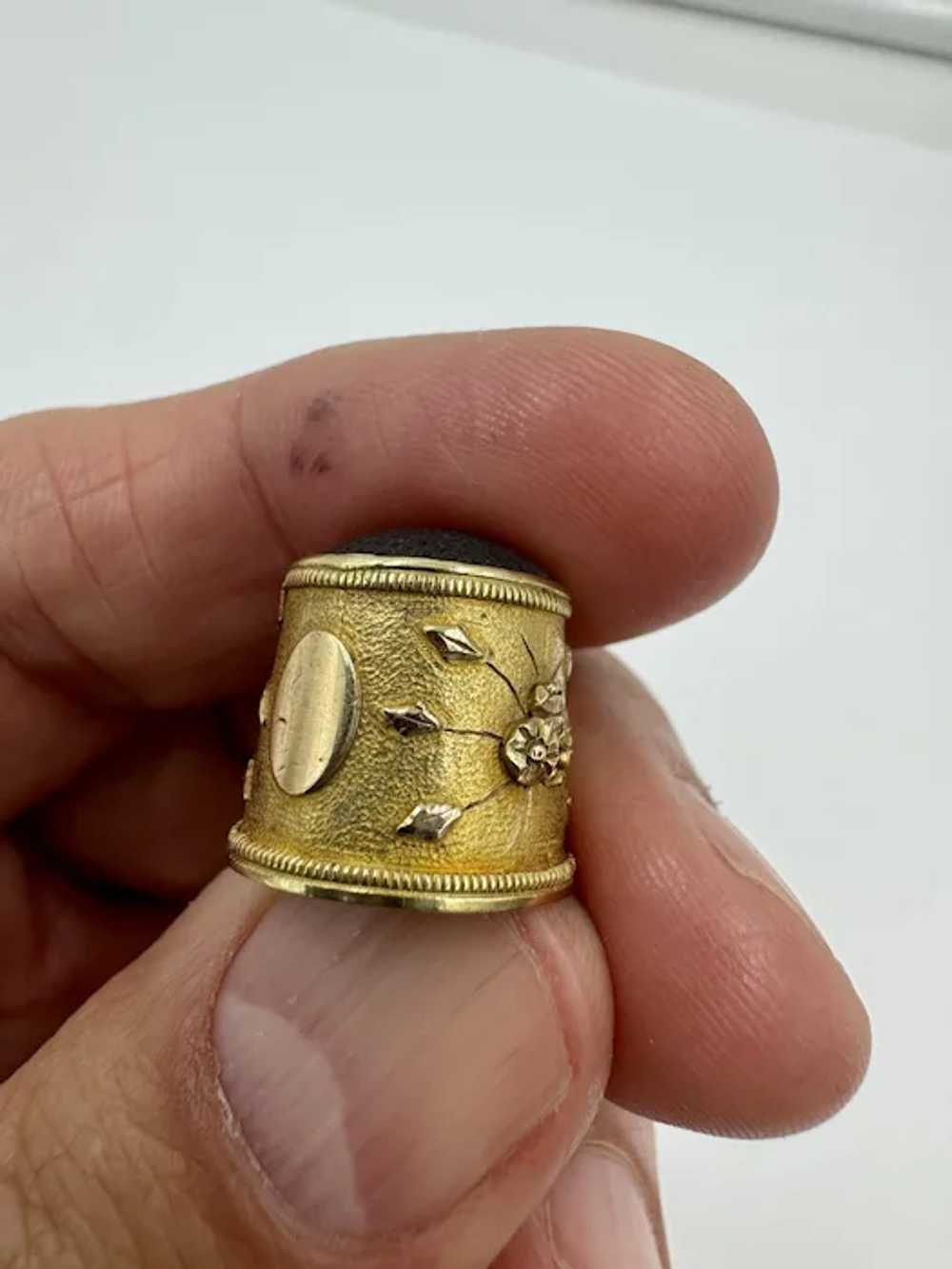 Antique 18k Yellow Gold Childs Thimble No Monogra… - image 10