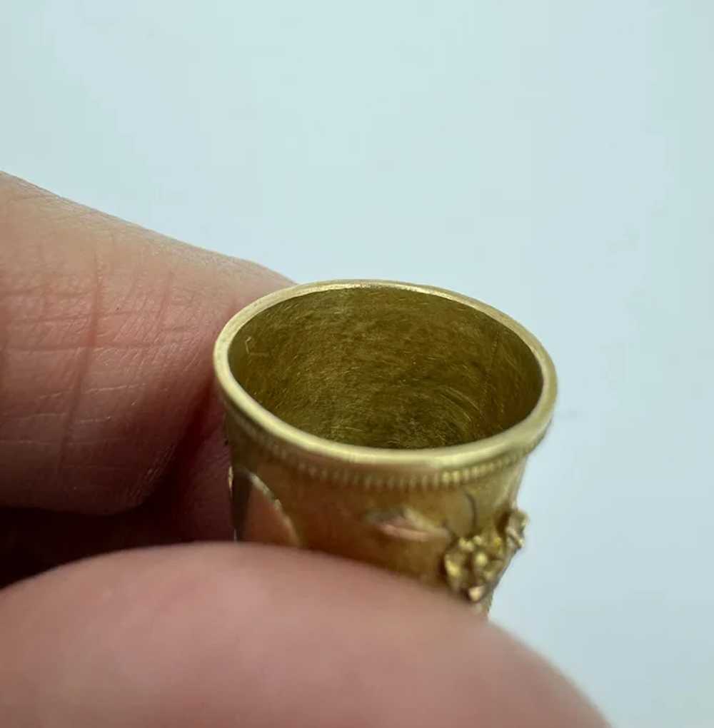 Antique 18k Yellow Gold Childs Thimble No Monogra… - image 5