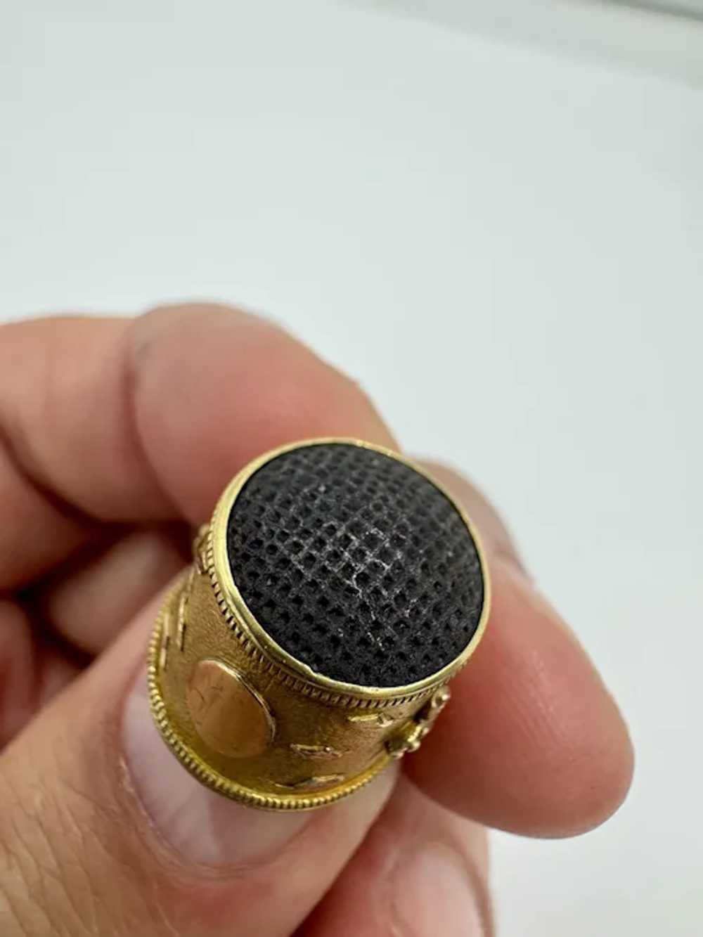 Antique 18k Yellow Gold Childs Thimble No Monogra… - image 8