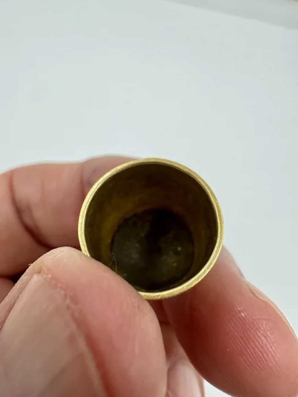 Antique 18k Yellow Gold Childs Thimble No Monogra… - image 9