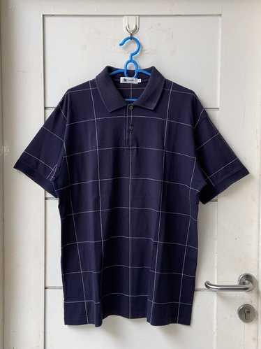 Issey Miyake IM PRODUCT Navy Plaid T-Shirt