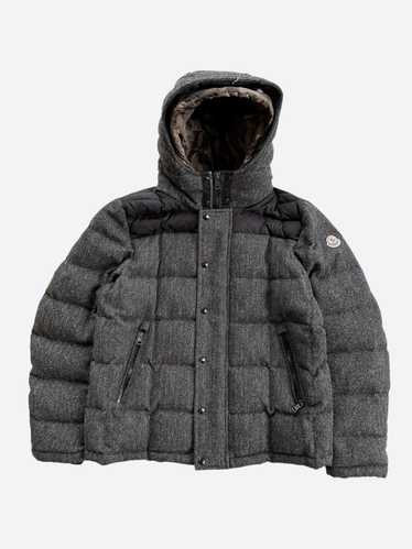 Moncler Moncler Grey & Black Camo Trim Men's Jacke