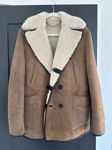 Reiss Brown Shearling Coat