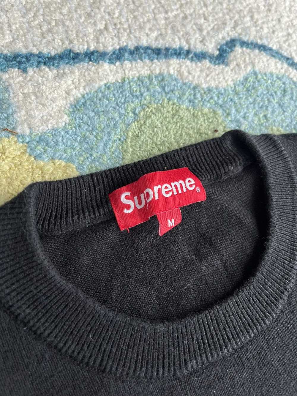 Supreme Supreme Logo Stripe Knit Top FW19 Black - image 4