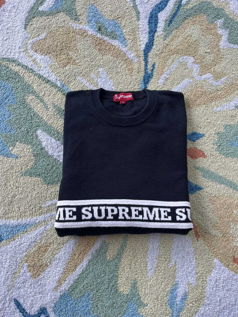 Supreme Supreme Logo Stripe Knit Top FW19 Black - image 6