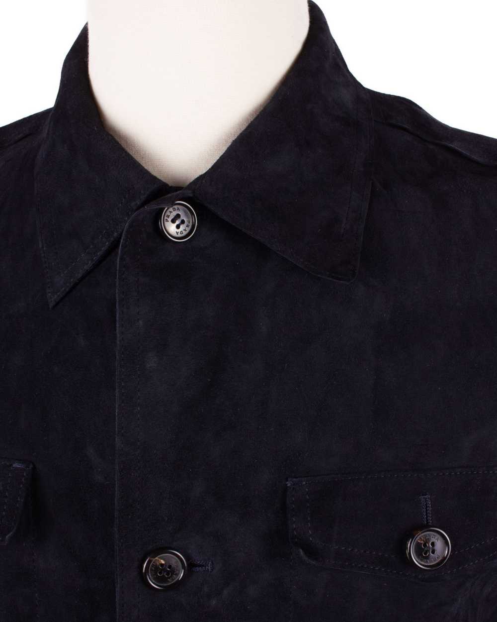 Prada PRADA DARK NAVY SUEDE LEATHER FIELD JACKET - image 5