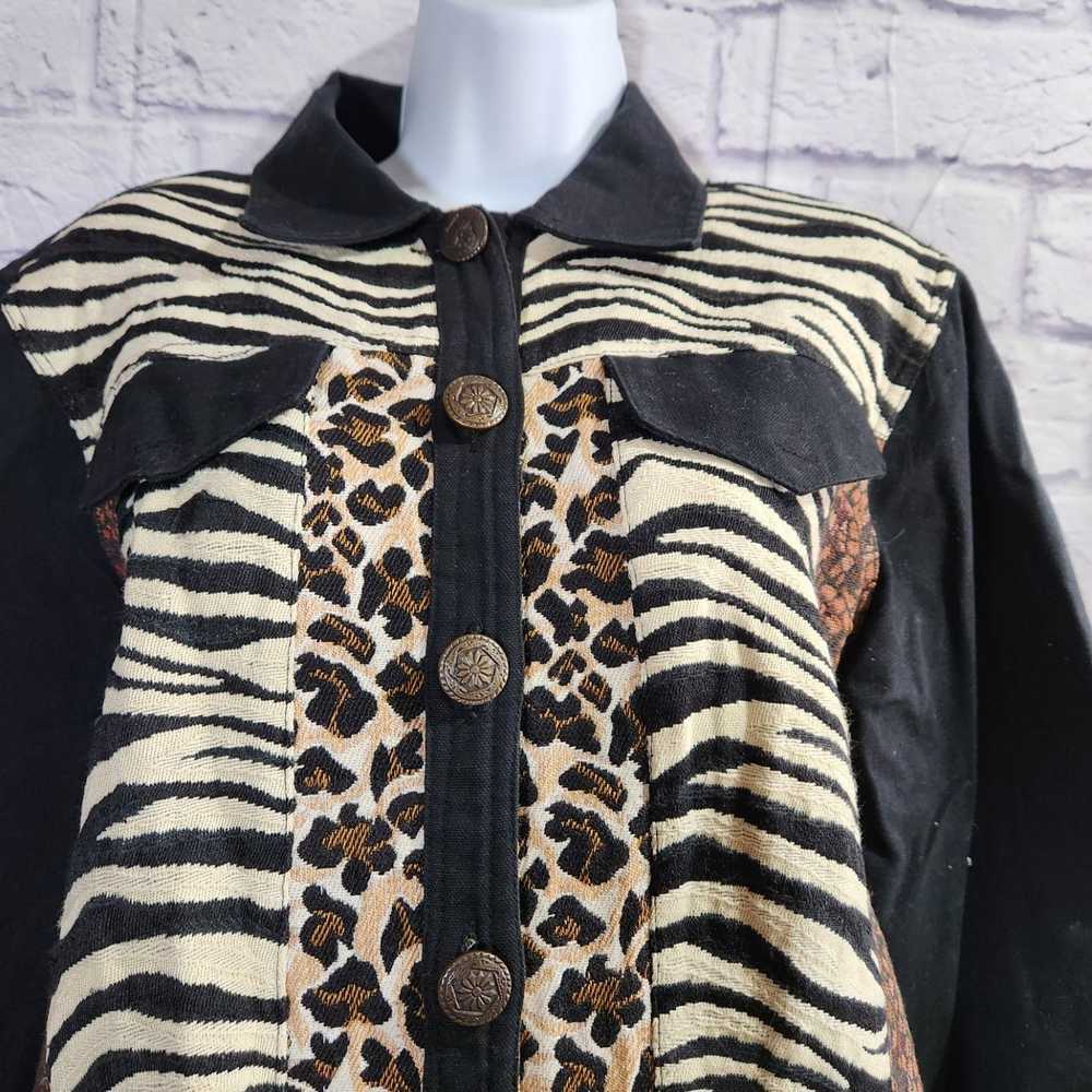 Other VTG Carolina Blues Black Animal Print Denim… - image 2