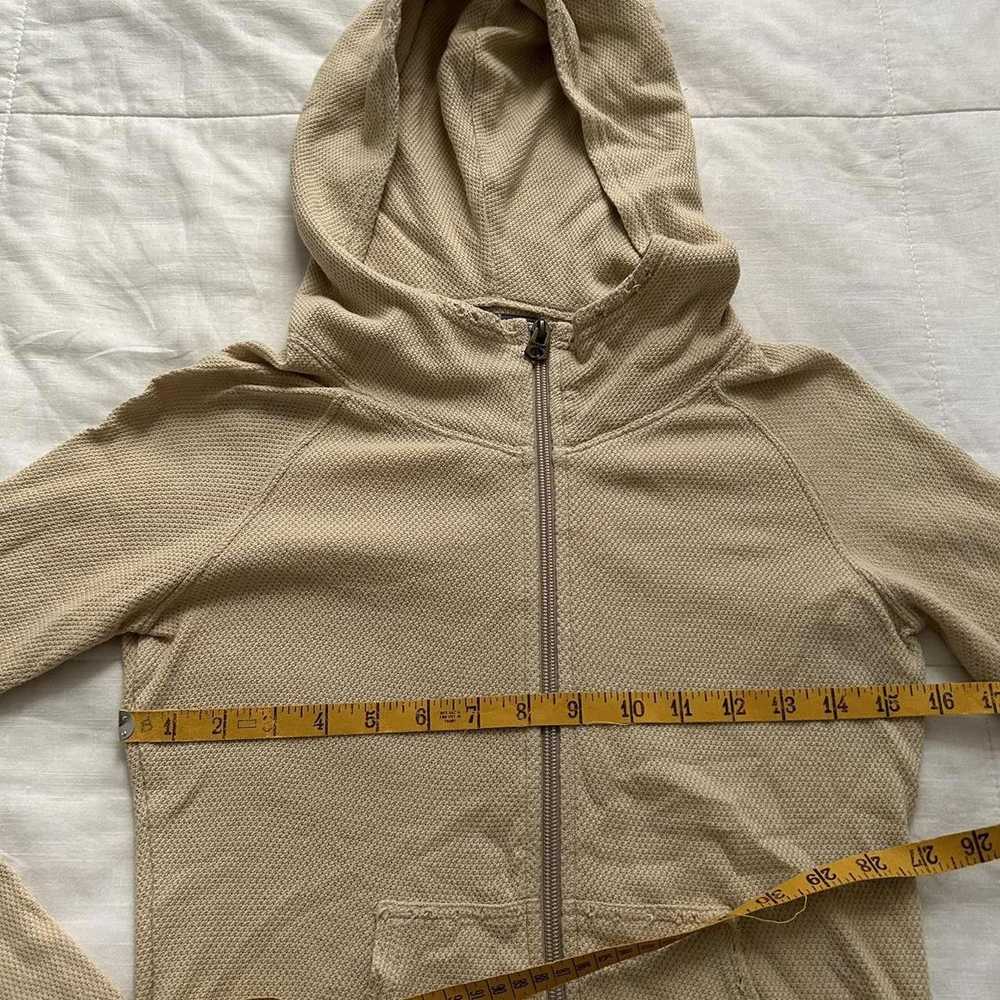 Moussy Moussy distressed edge Tan zip up hoodie w… - image 8