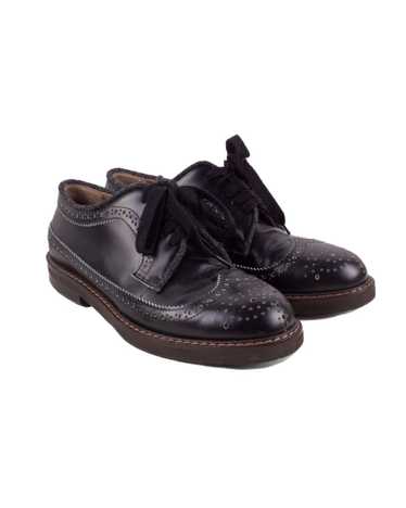 Marni MARNI BLACK LEATHER WINGTIP OXFORD SHOES