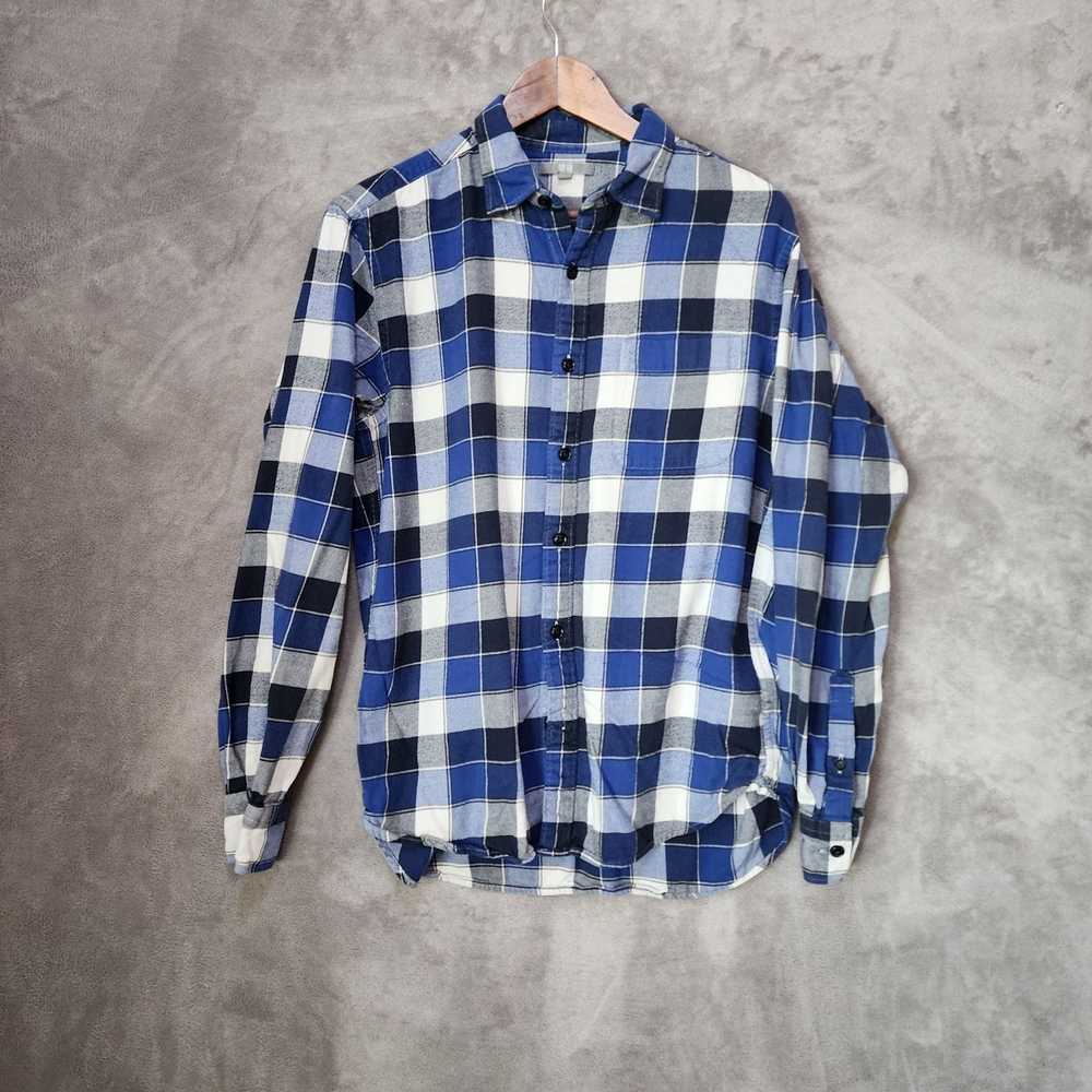 Uniqlo Uniqlo Medium Men's Buffalo Plaid Blue Shi… - image 2