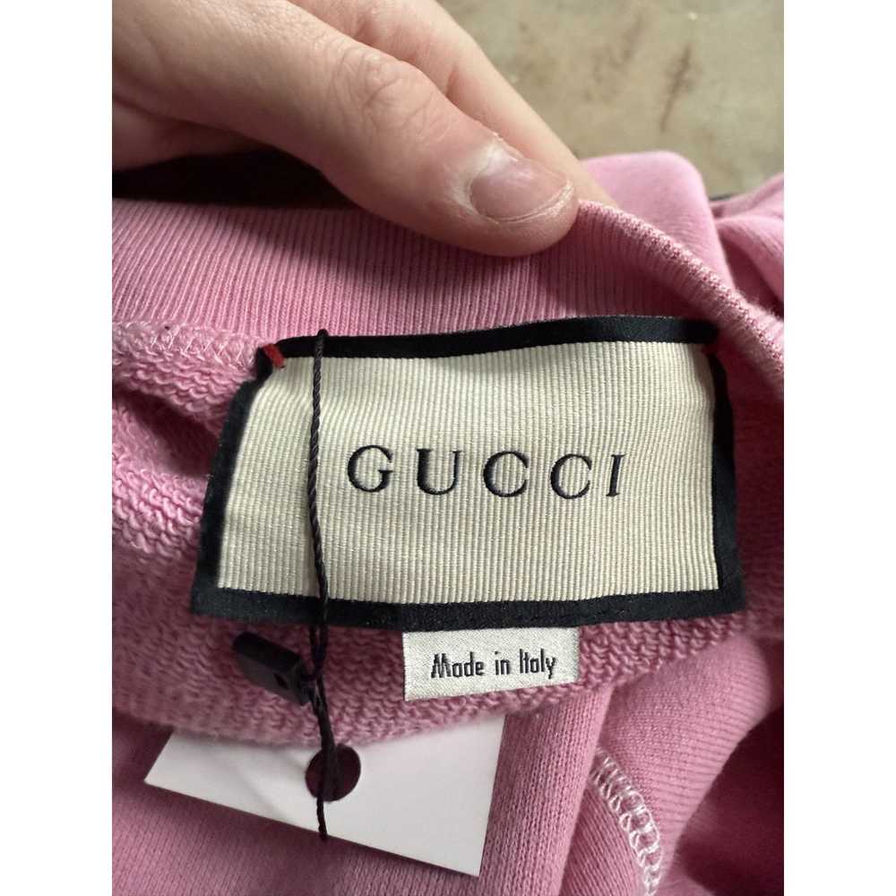 Gucci Gucci Lucky Cat Distressed Crewneck Pink Us… - image 8