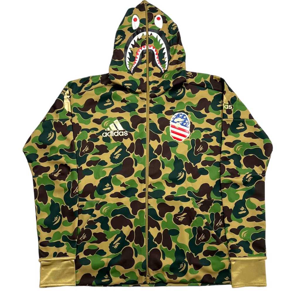 Bape x Adidas SB Shark Full Zip Hooded Sweatshirt… - image 1