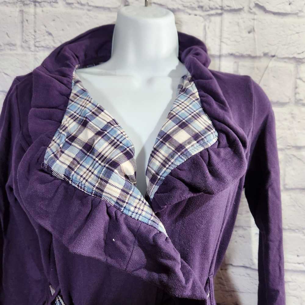 Other Self Esteem Purple Ruffled Collar Peacoat M… - image 5