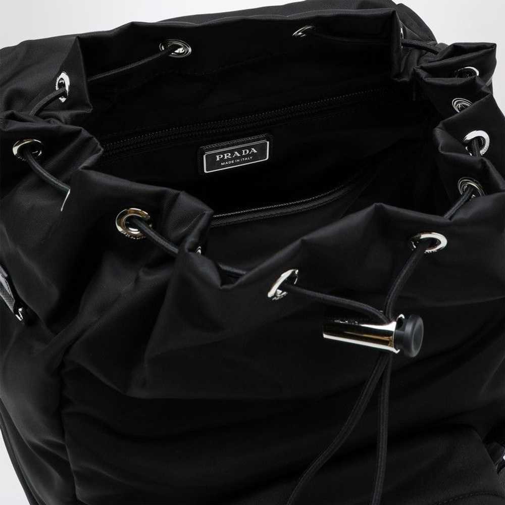 Prada Prada Black Re-Nylon Backpack With Snap Fas… - image 3