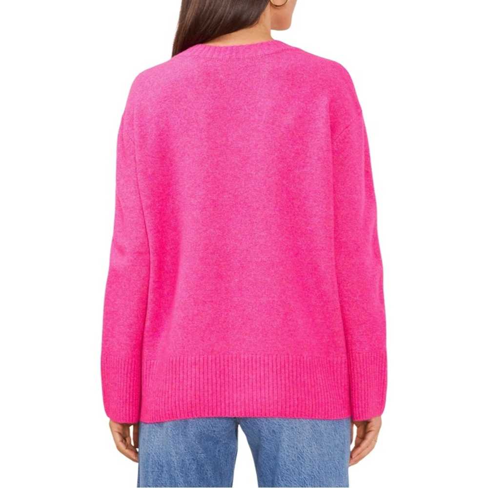 Vince Camuto NWT Vince Camuto Pink V-Neck Sweater - image 3