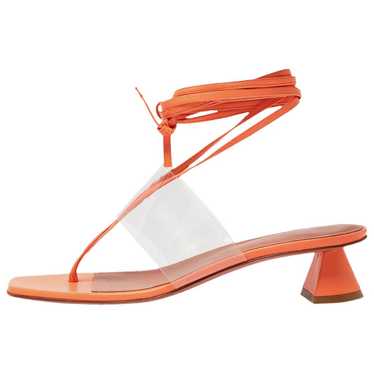 Amina Muaddi Leather sandal