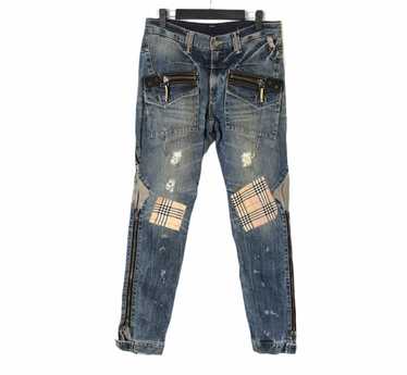 Distressed Denim × PPFM PPFM Multi Zipper Distres… - image 1