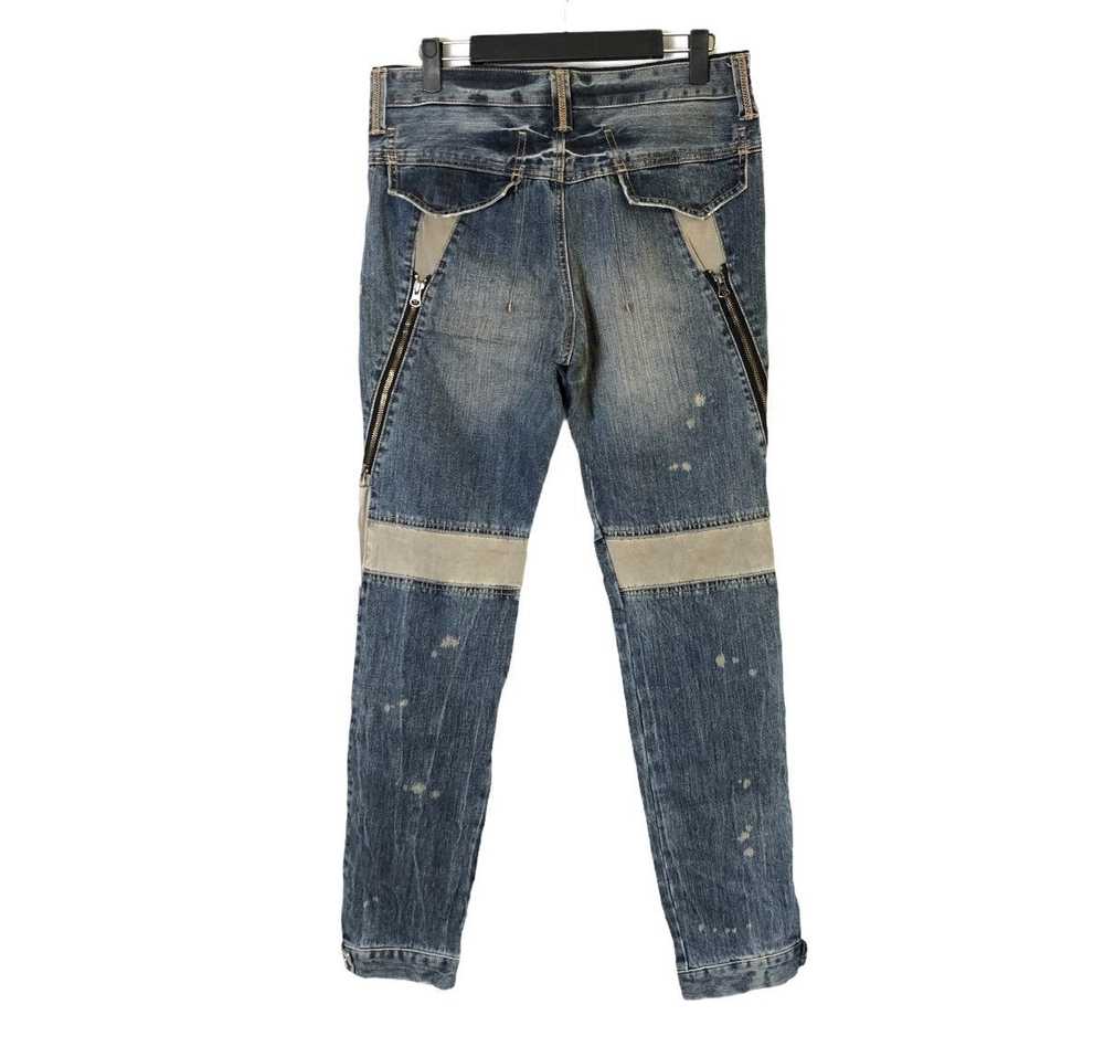 Distressed Denim × PPFM PPFM Multi Zipper Distres… - image 2