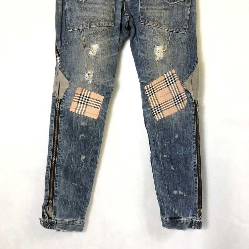 Distressed Denim × PPFM PPFM Multi Zipper Distres… - image 4