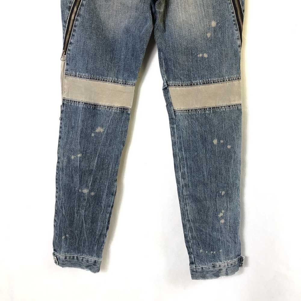 Distressed Denim × PPFM PPFM Multi Zipper Distres… - image 8