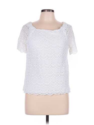 Talbots Women White Short Sleeve Top L Petites