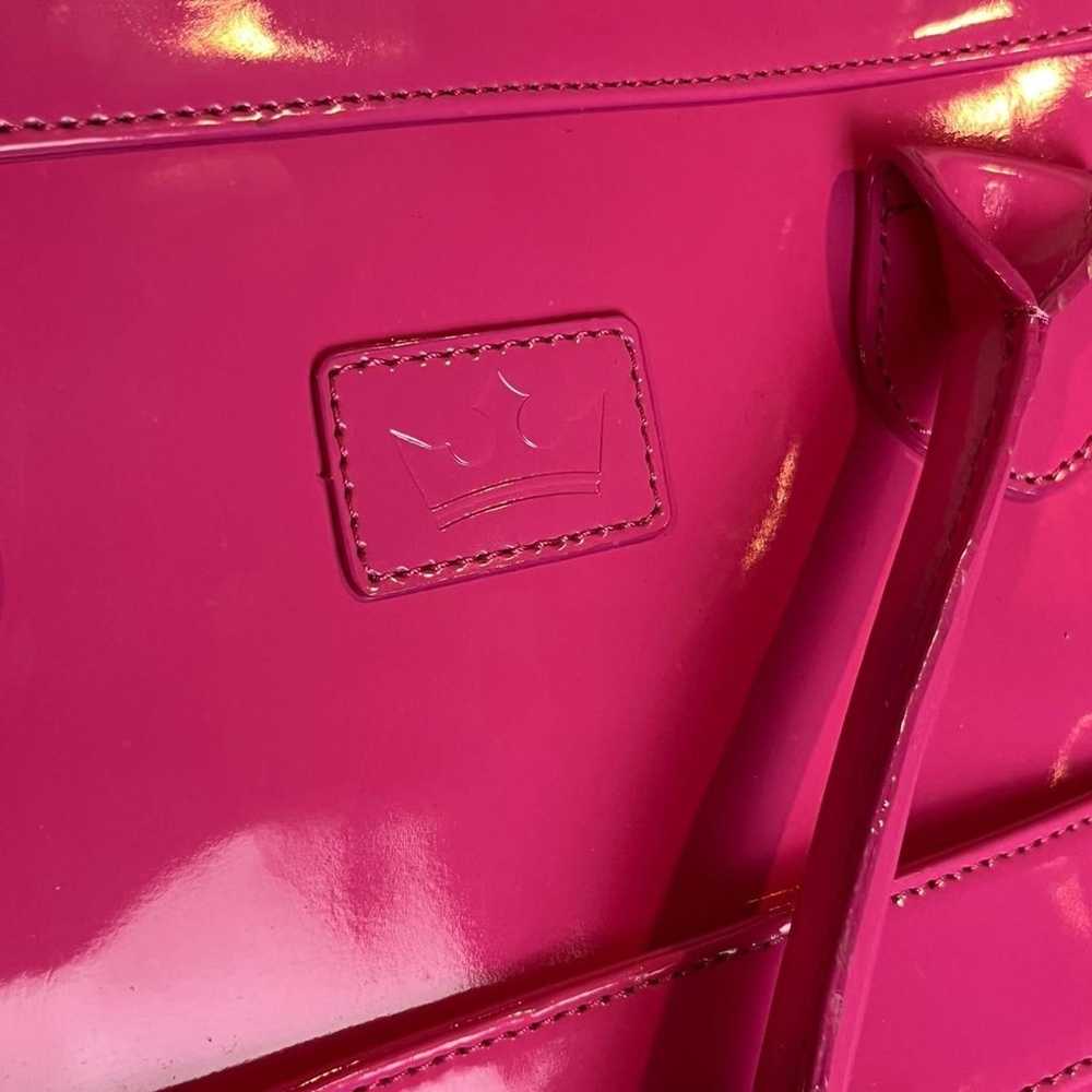 Hot Pink BAEKGAARD Genuine Patent Leather Tote Ba… - image 2