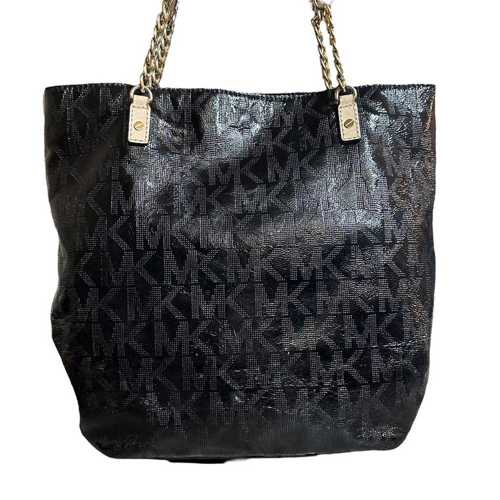 Michael Kors Jet Set Chain Tote Bag MK Sig Patent… - image 4