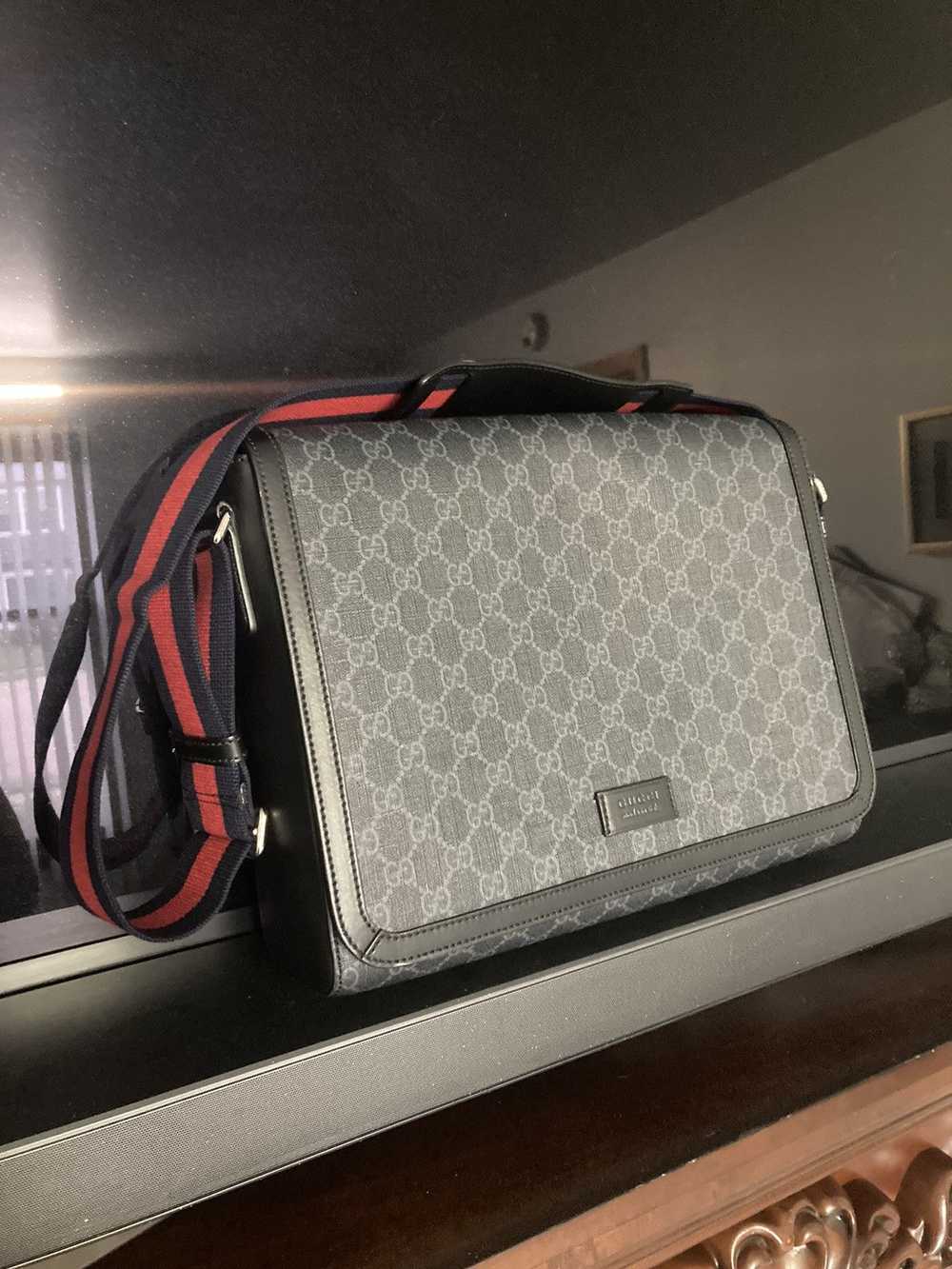 Gucci Black Gucci GG supreme messenger bag - image 1