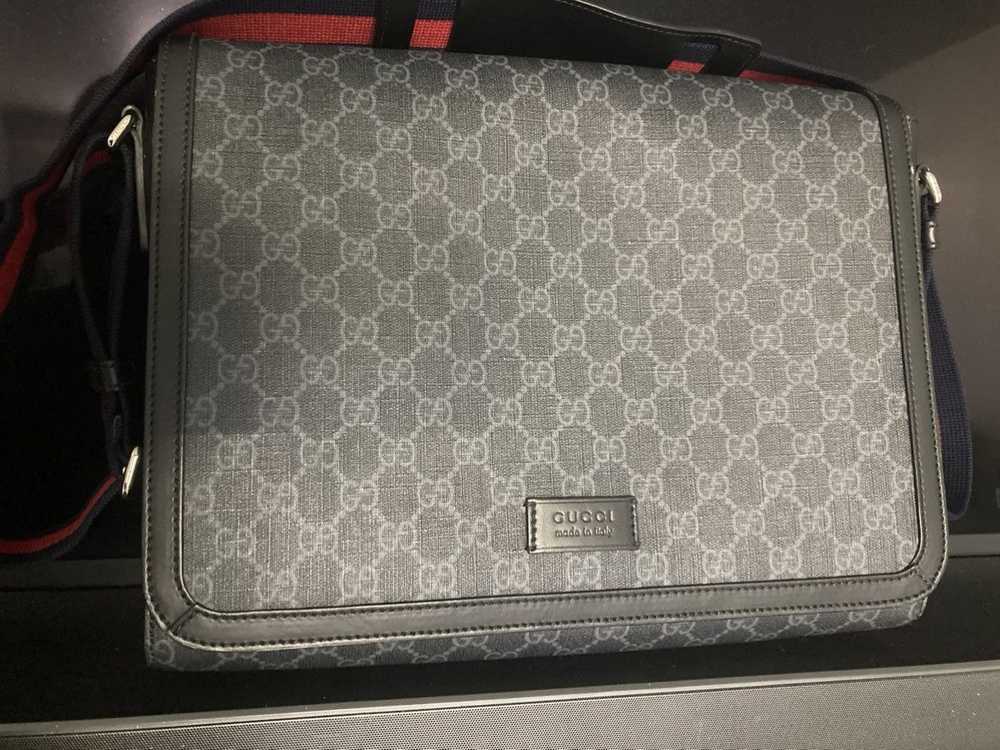 Gucci Black Gucci GG supreme messenger bag - image 2