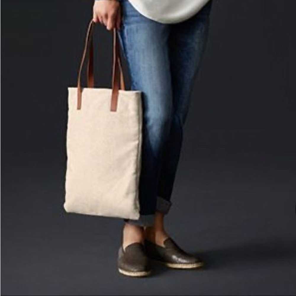 Eileen Fisher canvas / Linen shoulder bag / hand … - image 1