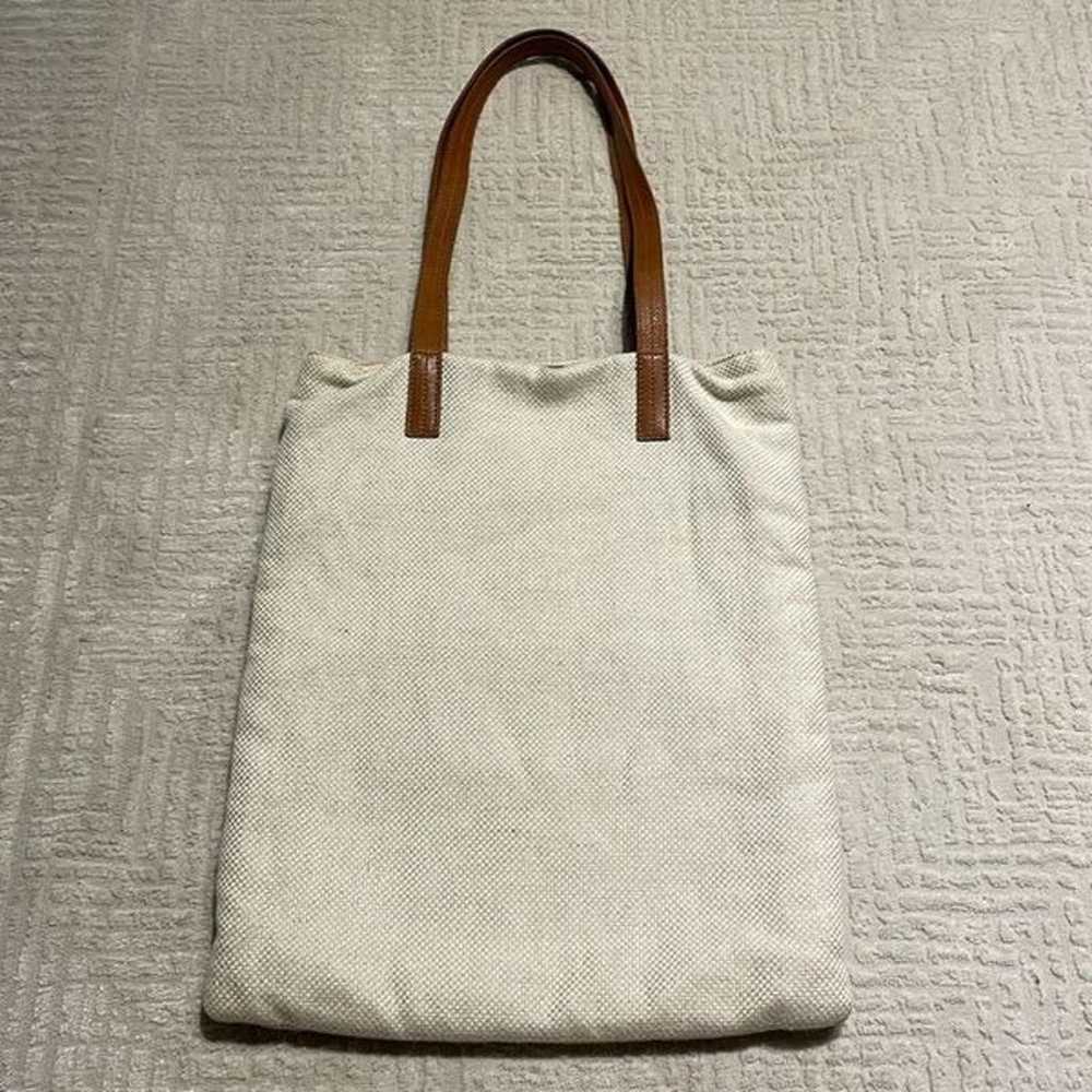 Eileen Fisher canvas / Linen shoulder bag / hand … - image 2