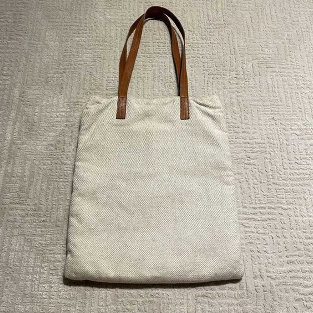 Eileen Fisher canvas / Linen shoulder bag / hand … - image 3