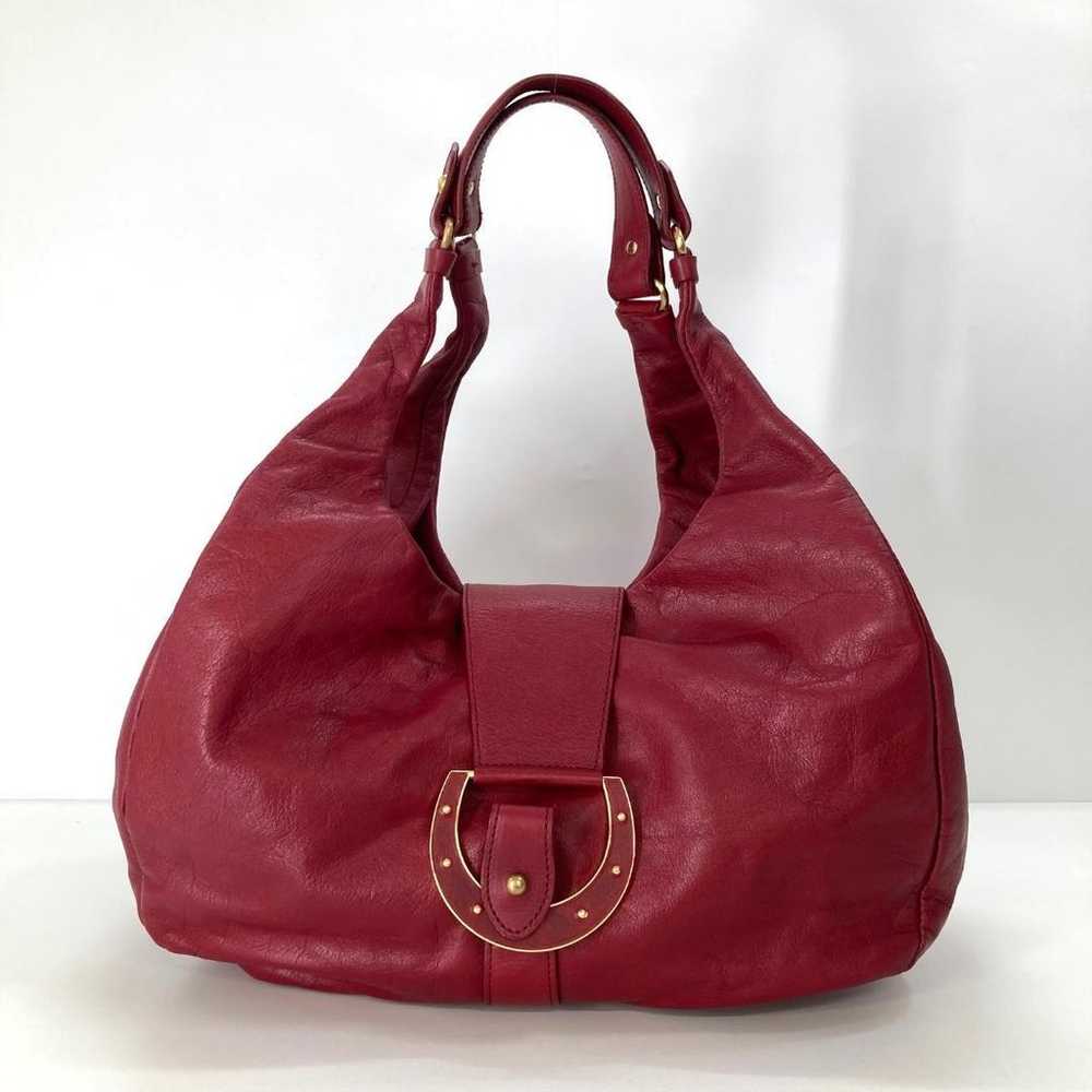 Max Mara Handbag One Shoulder Wine Red - image 2