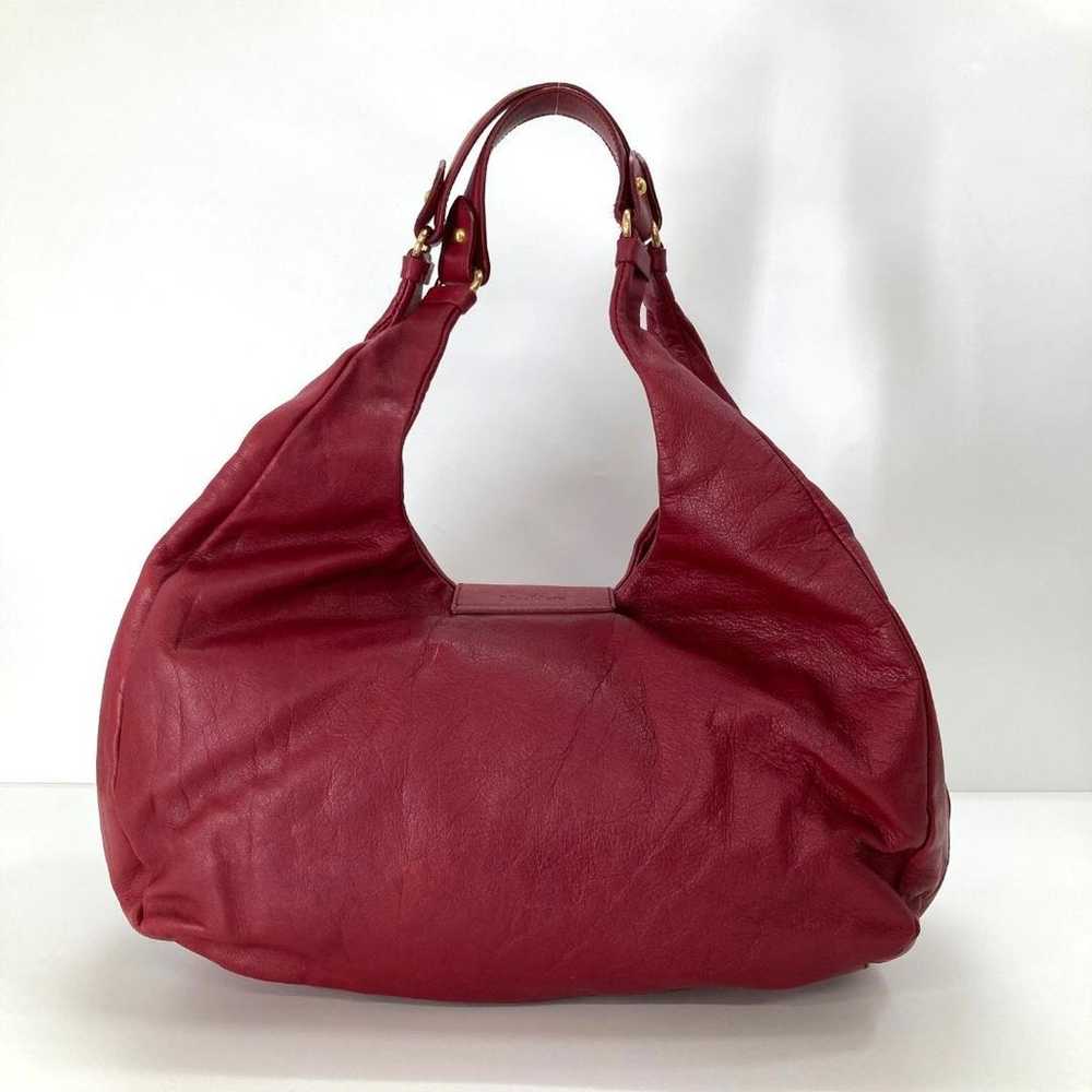 Max Mara Handbag One Shoulder Wine Red - image 3