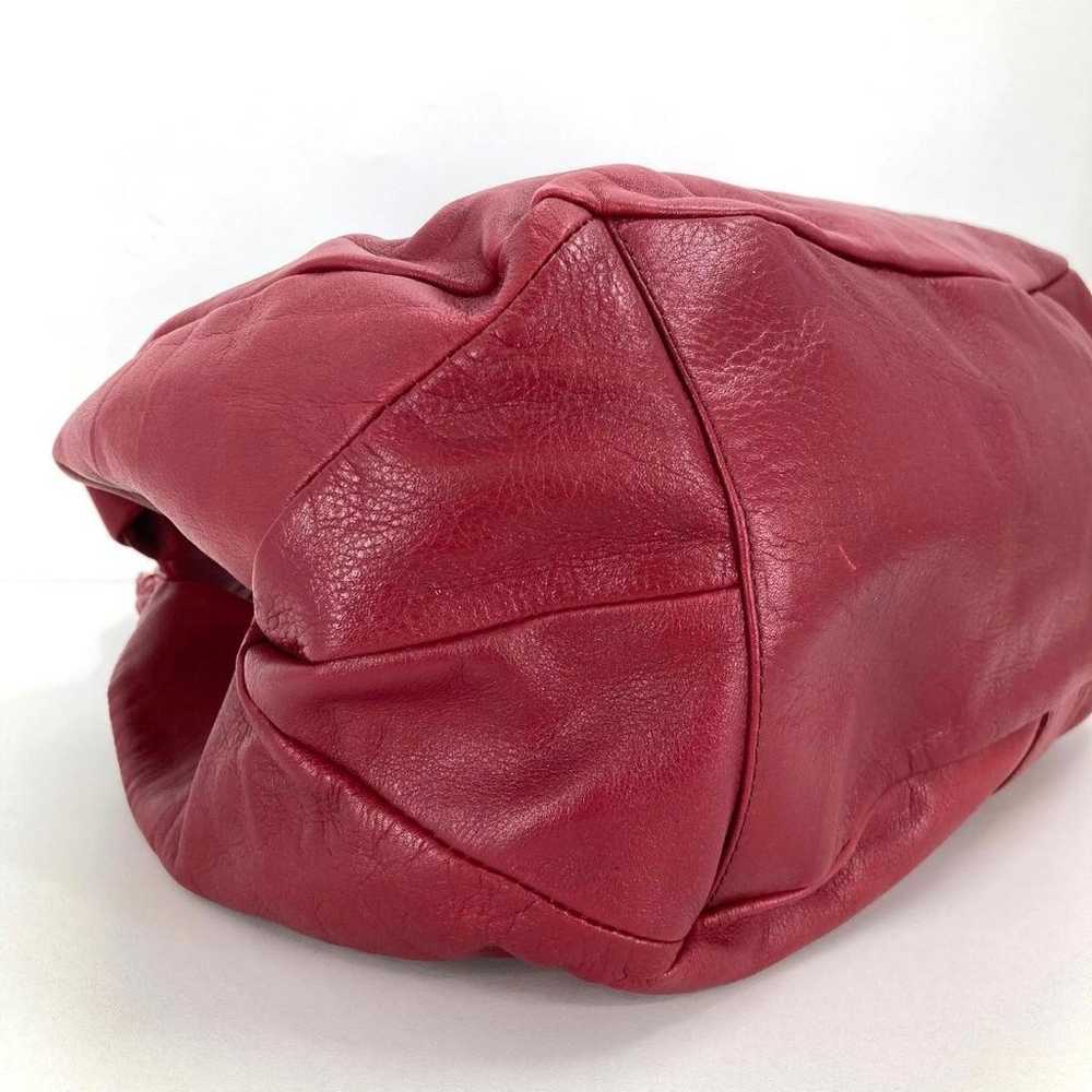 Max Mara Handbag One Shoulder Wine Red - image 8