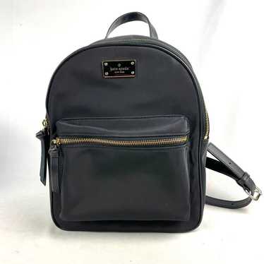 Kate Spade Nylon Backpack with Plate in Black