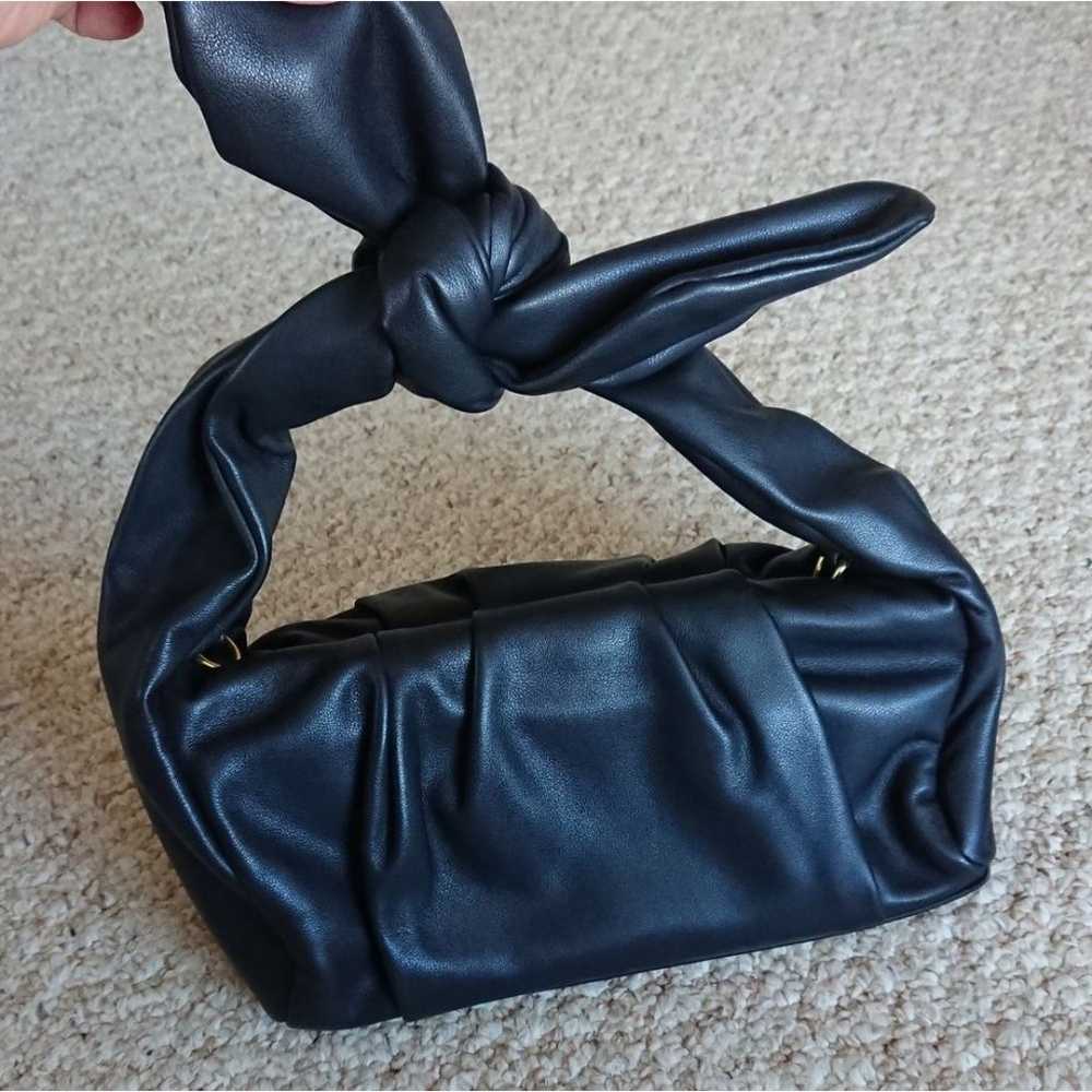 Elegant Black Knot Handle Bag with shoulder strap - image 1