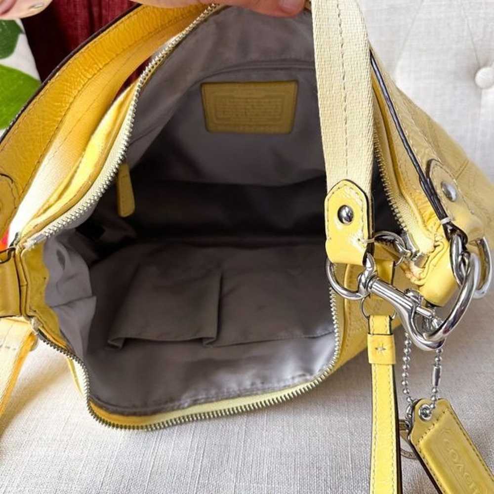 COACH Yellow Signature Patent Leather Convertible… - image 4