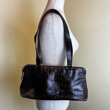 Banana Republic Vintage Y2K Leather Bag Dark Brown