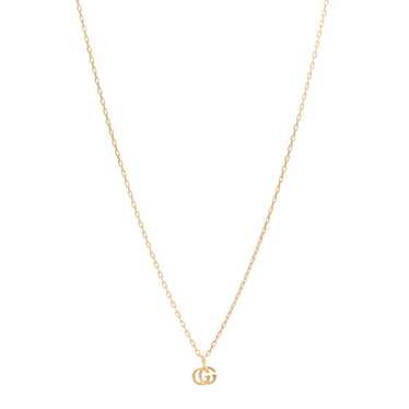 GUCCI 18K Yellow Gold Running GG Pendant Necklace - image 1