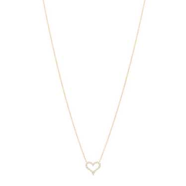 TIFFANY 18K Yellow Gold Diamond .30ct Heart Pendan