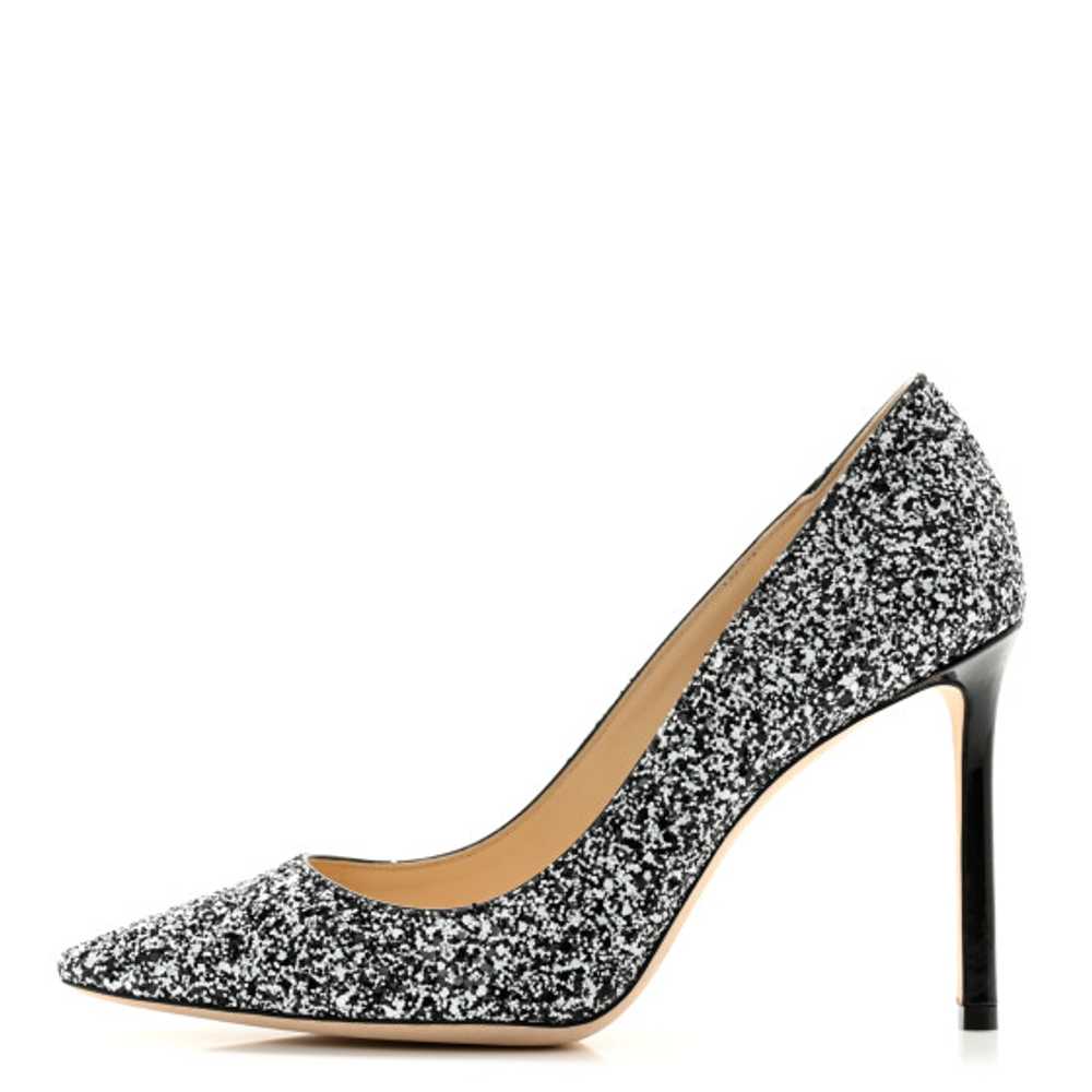 JIMMY CHOO Coarse Glitter Pointy Toe Romy 100 Pum… - image 1