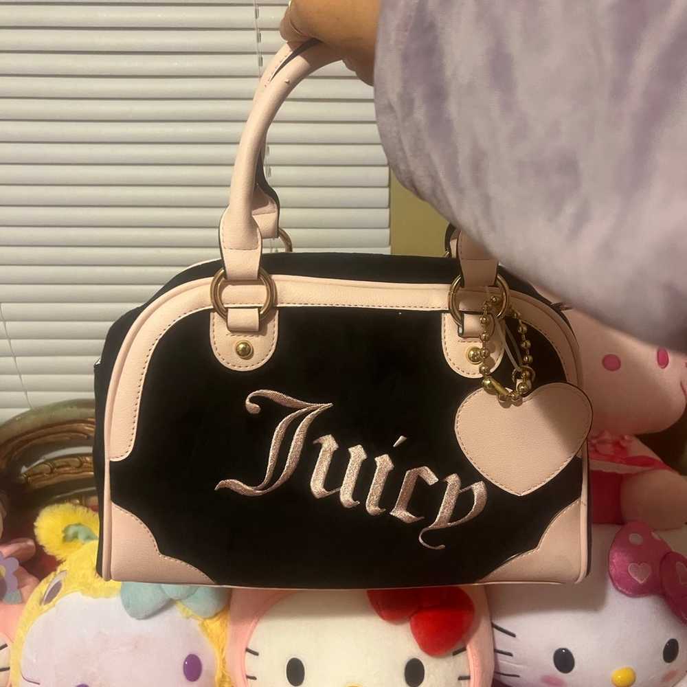 Juicy Couture pink black purse - image 1