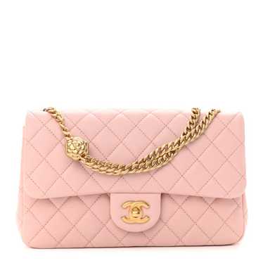 CHANEL Lambskin Quilted Small Sweet Camellia Flap 