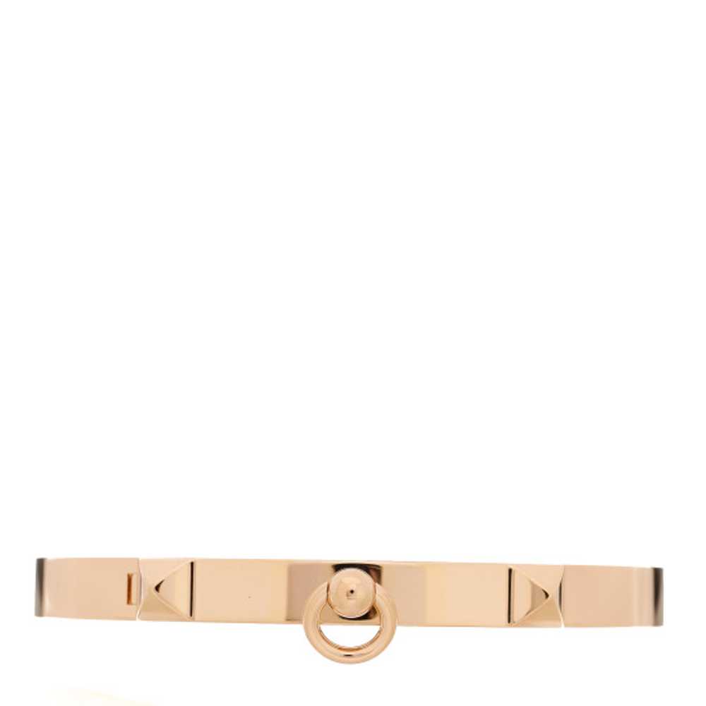 HERMES 18K Rose Gold PM Collier De Chien Bracelet… - image 1