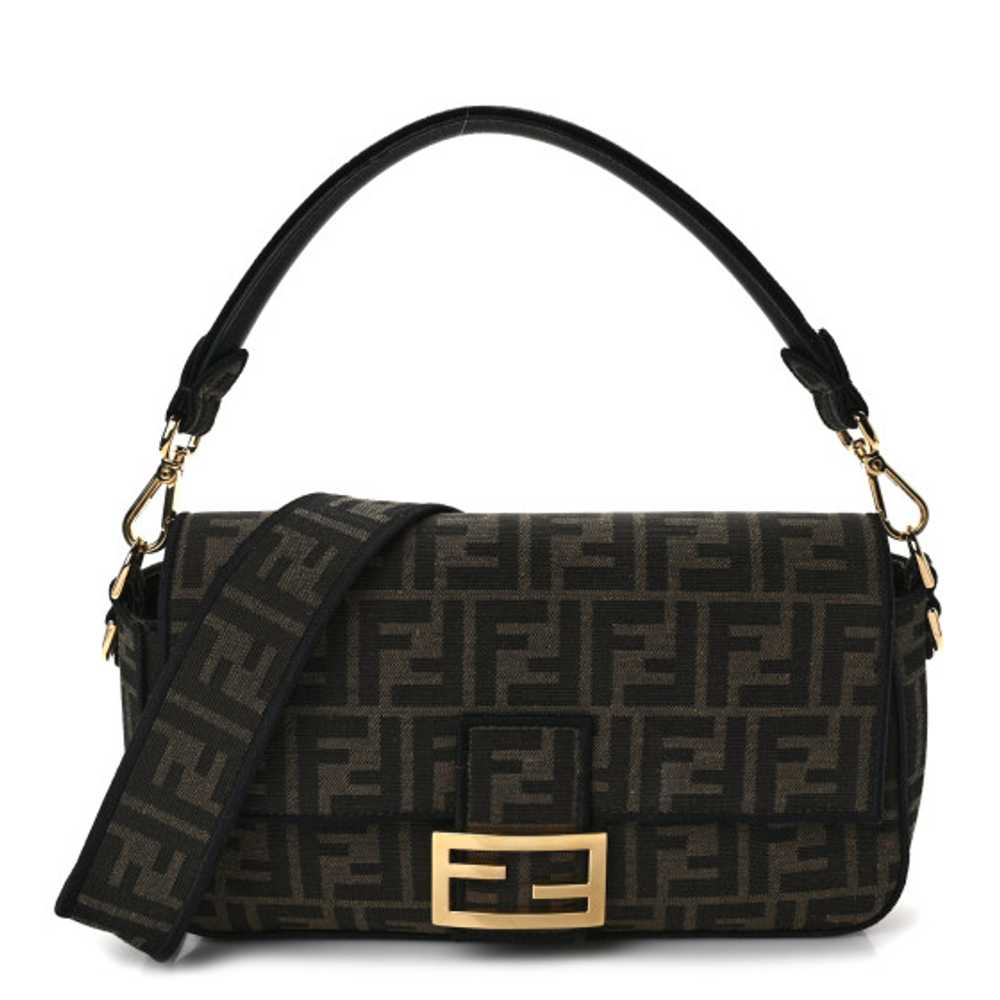 FENDI Fabric Jacquard FF 1974 Medium Baguette Tob… - image 1