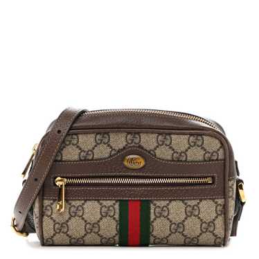 GUCCI GG Supreme Monogram Web Mini Ophidia Shoulde