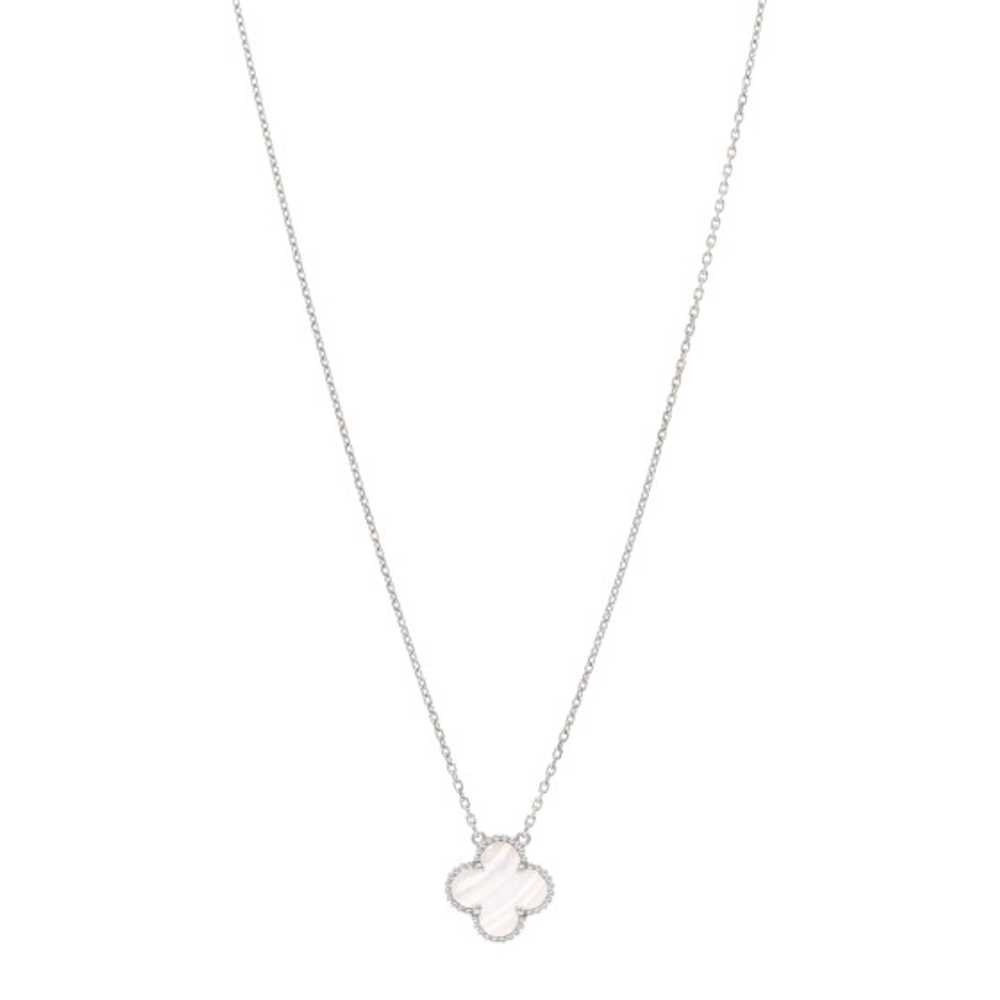 VAN CLEEF & ARPELS 18k White Gold Chalcedony Vint… - image 1