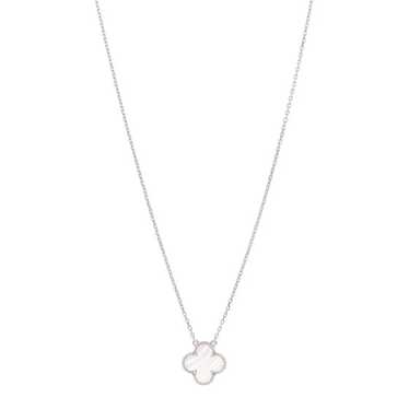 VAN CLEEF & ARPELS 18k White Gold Chalcedony Vint… - image 1